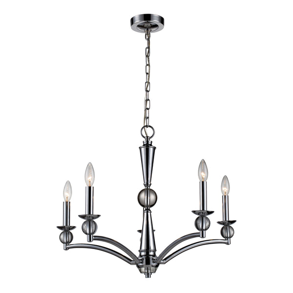 5- Light Chandelier In Polished Chrome