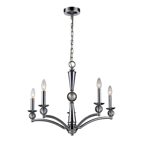 5- Light Chandelier In Polished Chrome