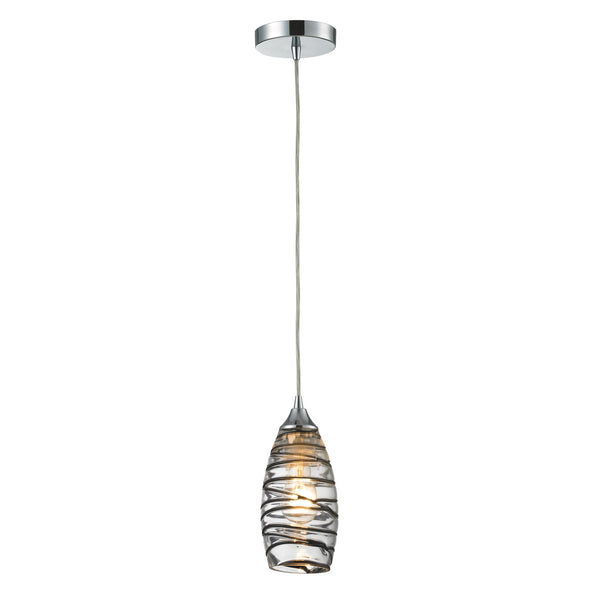 Twister 1 Light Pendant In Polished Chrome