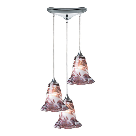 Vestido 3 Light Pendant In Polished Chrome