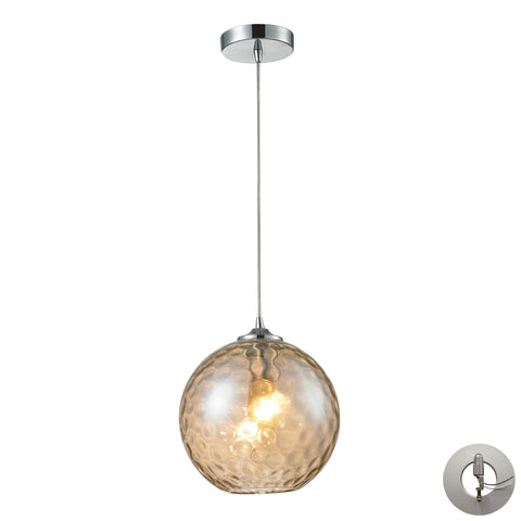 Watersphere 1 Light Pendant In Polished Chrome Includes An Adapter Kit To Allow For Easy Conversion Of A Recessed Light To A Pendant