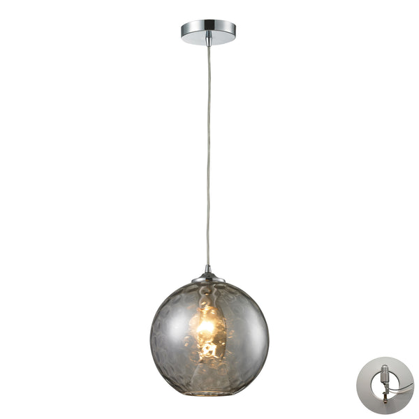 Watersphere 1 Light Pendant In Polished Chrome Includes An Adapter Kit To Allow For Easy Conversion Of A Recessed Light To A Pendant