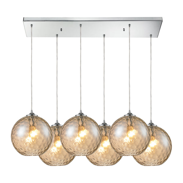 Watersphere 6 Light Pendant In Polished Chrome