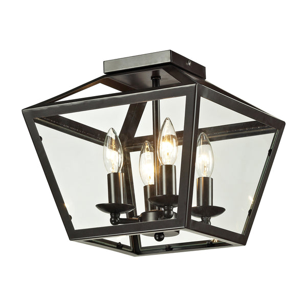 Alanna Collection 2 light flush mount in Oil Rubbed Bronze
