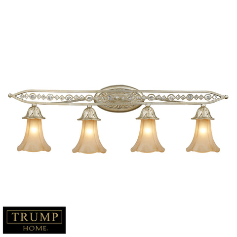 4 Light Vanity Light With Embedded Crystal