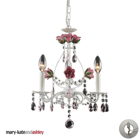 3 Light Chandelier In Antique White Includes An Adapter Kit To Allow For Easy Conversion Of A Recessed Light To A Chandelier