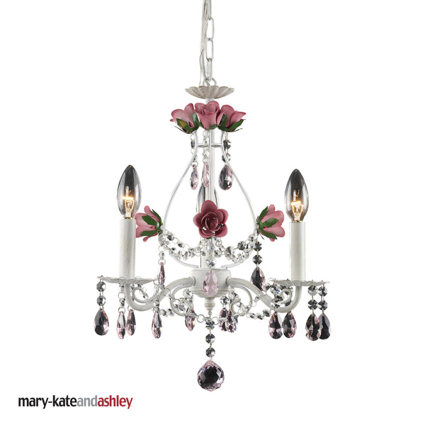 3 Light Chandelier In Antique White