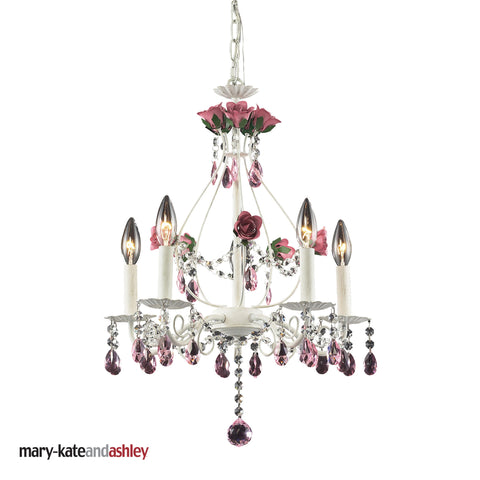 5 Light Chandelier In Antique White