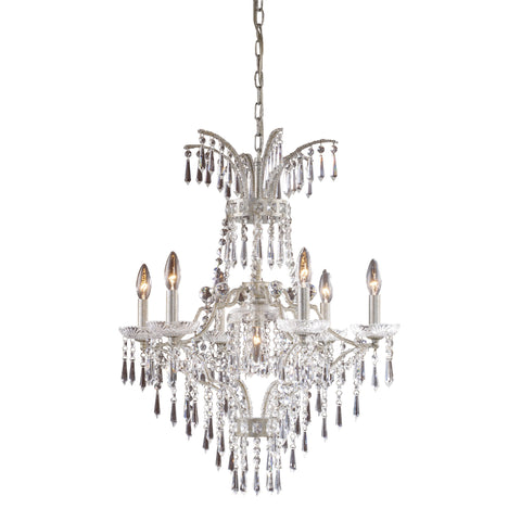 7 Light Chandelier In Sunset Silver