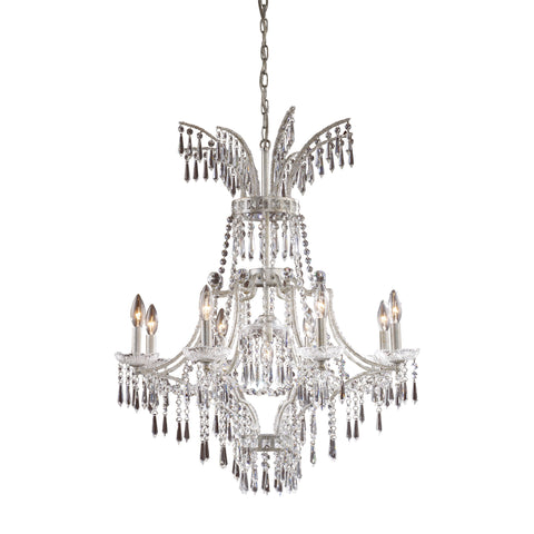 9 Light Chandelier In Sunset Silver