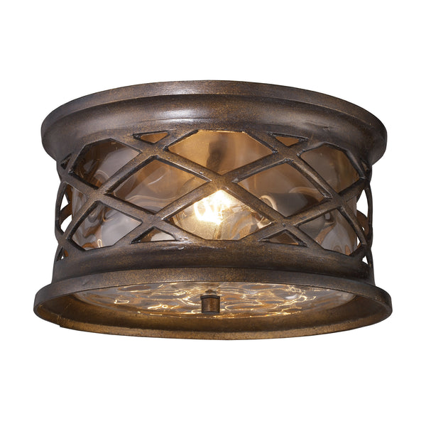 Barrington Gate 2-Light Outdoor Flush Mount In Hazelnut Bronze