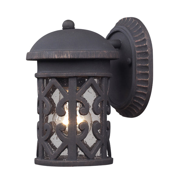 Tuscany Coast 1-Light Outdoor Sconce In Weathered Charcoal