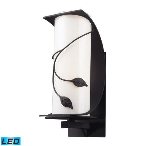 1 Light Wall Sconce In Weathered Charcoal - LED Offering Up To 800 Lumens (60 Watt Equivalent) With Full Range Dimming. Includes An Easily Replaceable LED Bulb (120V).