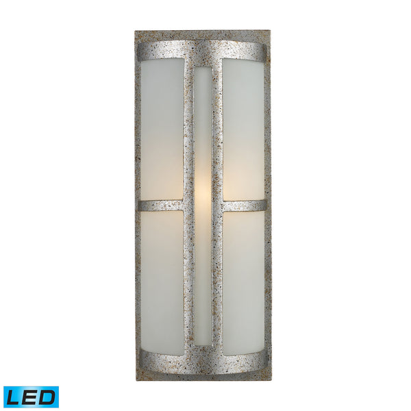 Trevot 1-Light Outdoor Wall Mount In Sunset Silver - LED Offering Up To 800 Lumens (60 Watt Equivalent) With Full Range Dimming. Includes An Easily Replaceable LED Bulb (120V).