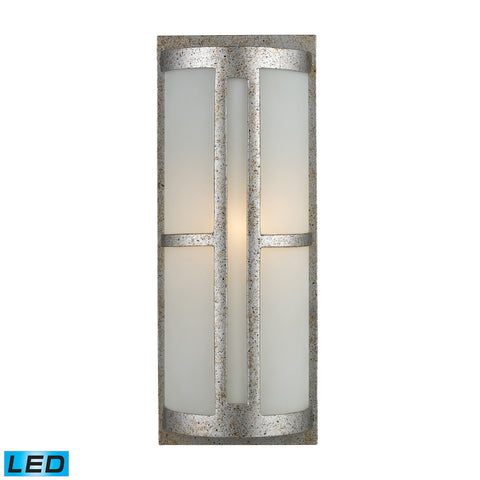 Trevot 1-Light Outdoor Wall Mount In Sunset Silver - LED Offering Up To 800 Lumens (60 Watt Equivalent) With Full Range Dimming. Includes An Easily Replaceable LED Bulb (120V).