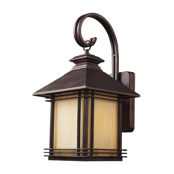 1 Light Outdoor Wall Sconce In Hazelnut Bronze