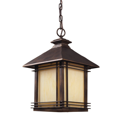 1 Light Outdoor Pendant In Hazlenut Bronze