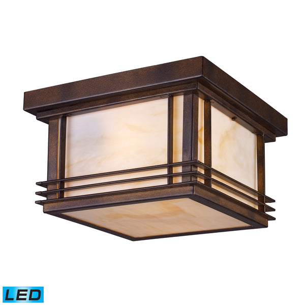 Blackwell 2-Light Outdoor Flush Mount In Hazelnut Bronze - LED, 800 Lumens (1600 Lumens Total) With Full Scale Dimming Range, 60 Watt (120 Watt Total)Equivalent , 120V Replaceable LED Bulb Included