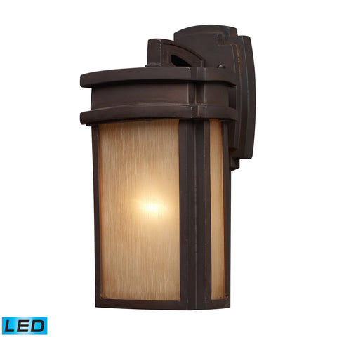 1 Light Outdoor Sconce In Clay Bronze - LED Offering Up To 800 Lumens (60 Watt Equivalent) With Full Range Dimming. Includes An Easily Replaceable LED Bulb (120V).
