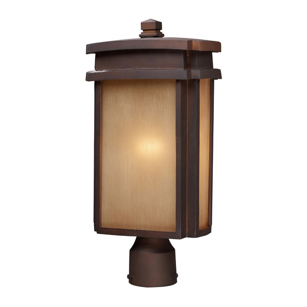 1 Light  Outdoor Post Light N Clay Bronze
