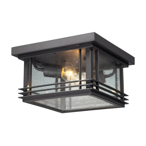 2- Light Outdoor Flushmount In Graphite