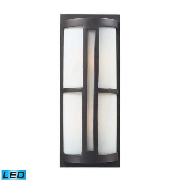 2- Light Outdoor Sconce In Graphite - LED, 800 Lumens (1600 Lumens Total) With Full Scale Dimming Range, 60 Watt (120 Watt Total)Equivalent , 120V Replaceable LED Bulb Included