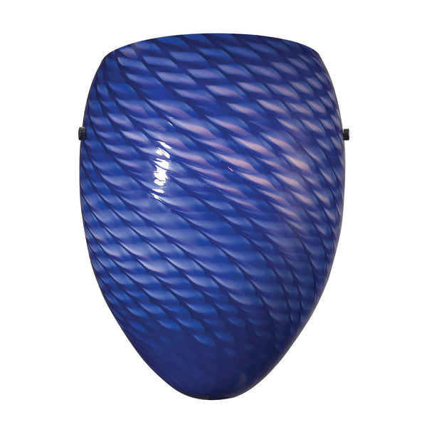 1 Light Wall Bracket Sapphire Blue Wall Sconce