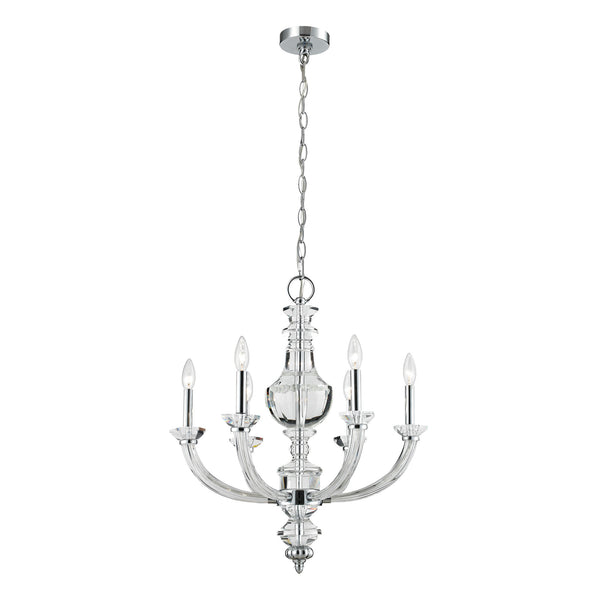 6- Light Chandelier In Polished Chrome