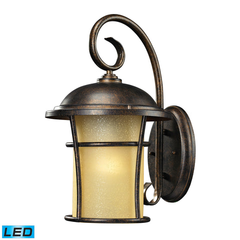 Bolla Vista 1 Light Outdoor Sconce In Regal Bronze - LED Offering Up To 800 Lumens (60 Watt Equivalent) With Full Range Dimming. Includes An Easily Replaceable LED Bulb (120V).