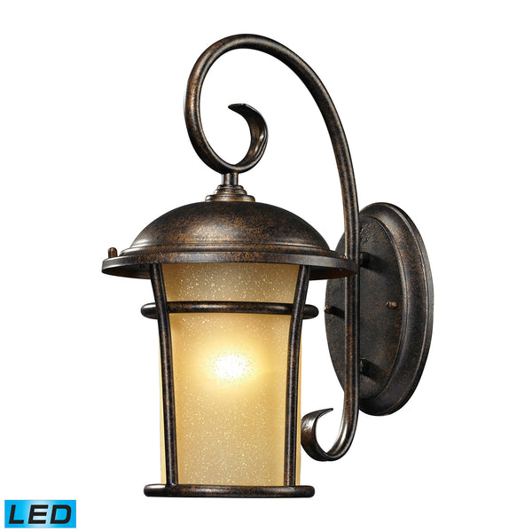 Bolla Vista 1 Light Outdoor Sconce In Regal Bronze - LED Offering Up To 800 Lumens (60 Watt Equivalent) With Full Range Dimming. Includes An Easily Replaceable LED Bulb (120V).