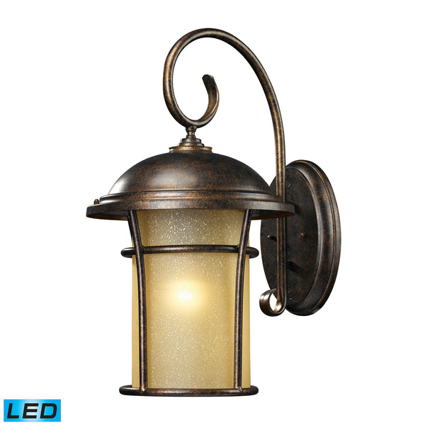 Bolla Vista 1 Light Outdoor Sconce In Regal Bronze - LED Offering Up To 800 Lumens (60 Watt Equivalent) With Full Range Dimming. Includes An Easily Replaceable LED Bulb (120V).