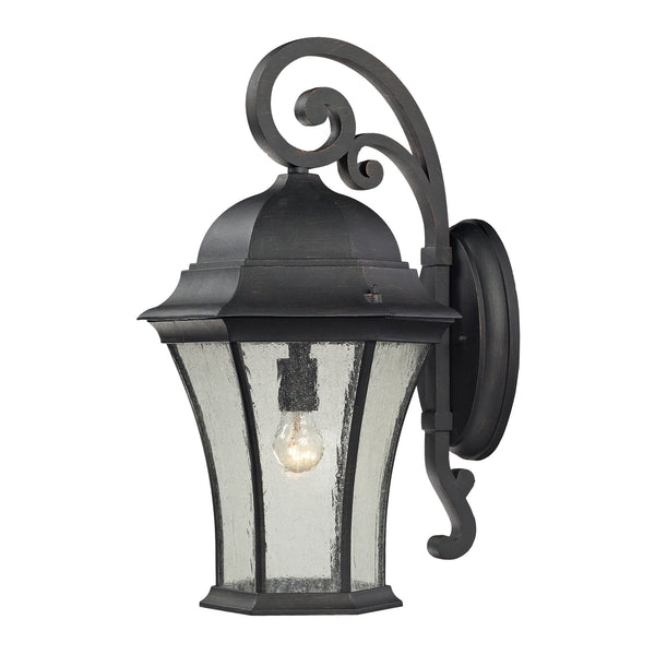 Wellington Park 1 Light Outdoor Wall Mount In Weathered Charcoal