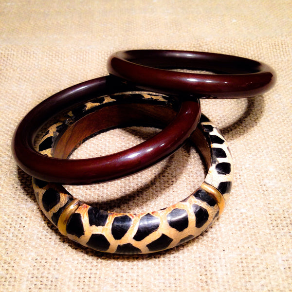 Animal Print Wooden Bangles