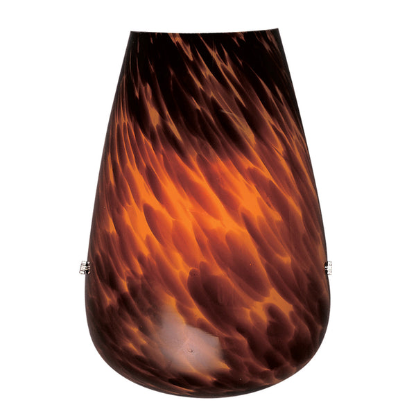 1 Light Wall Bracket In Satin Nickel  And Espresso Glass