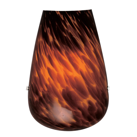 1 Light Wall Bracket In Satin Nickel  And Espresso Glass