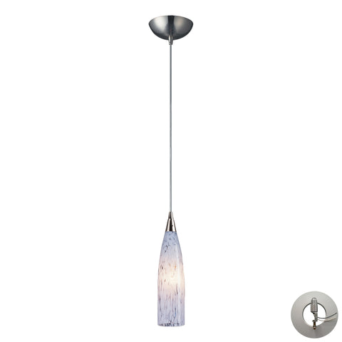 1 Light Pendant In Satin Nickel And Snow White Glass Includes An Adapter Kit To Allow For Easy Conversion Of A Recessed Light To A Pendant
