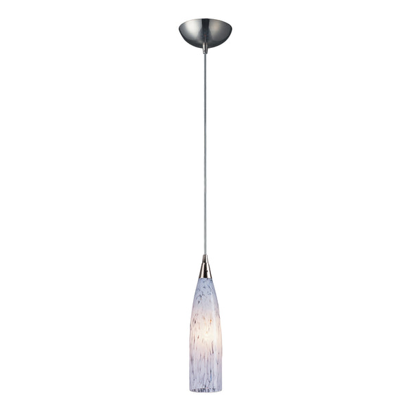 1 Light Pendant In Satin Nickel And Snow White Glass - LED Offering Up To 300 Lumens (25 Watt Equivalent) With Full Range Dimming. Includes An Easily Replaceable LED Bulb (120V).