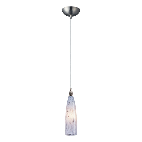 1 Light Pendant In Satin Nickel And Snow White Glass - LED Offering Up To 300 Lumens (25 Watt Equivalent) With Full Range Dimming. Includes An Easily Replaceable LED Bulb (120V).