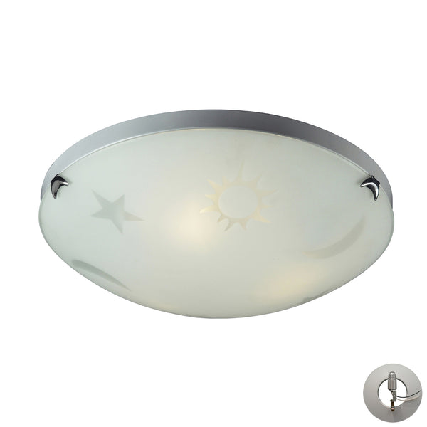 3 Light Night Sky Flush Mount In Satin Nickel Includes An Adapter Kit To Allow For Easy Conversion Of A Recessed Light To A Flushmount