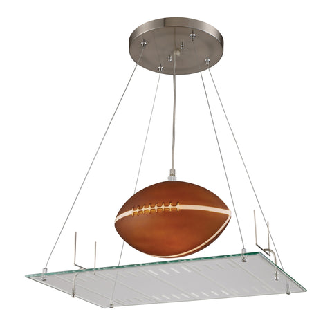 1 Light Pendant In A Football Field Motif
