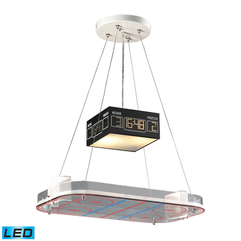 2 Light Pendant In A Hockey Motif - LED, 800 Lumens (1600 Lumens Total) With Full Scale Dimming Range, 60 Watt (120 Watt Total)Equivalent , 120V Replaceable LED Bulb Included