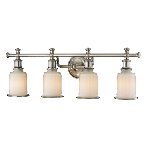 Acadia Collection 4 light bath in Brushed Nickel