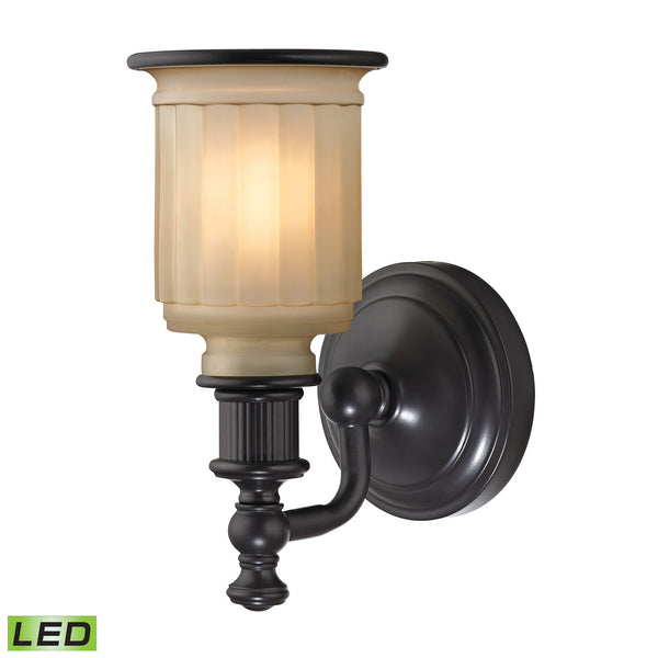Acadia Collection 1 light bath in Oil Rubbed Bronze - LED Offering Up To 800 Lumens (60 Watt Equivalent) With Full Range Dimming. Includes An Easily Replaceable LED Bulb (120V).