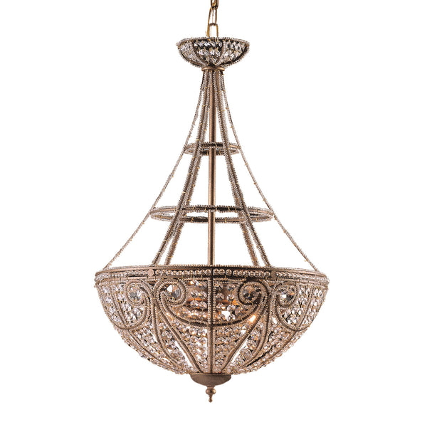4 Light Pendant In Dark Bronze