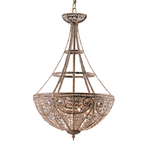 4 Light Pendant In Dark Bronze