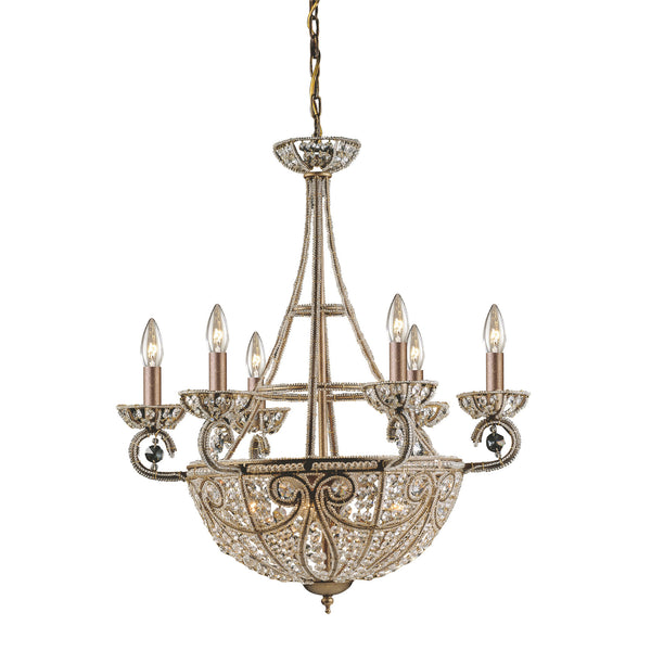 10 Light Chandelier In Dark Bronze