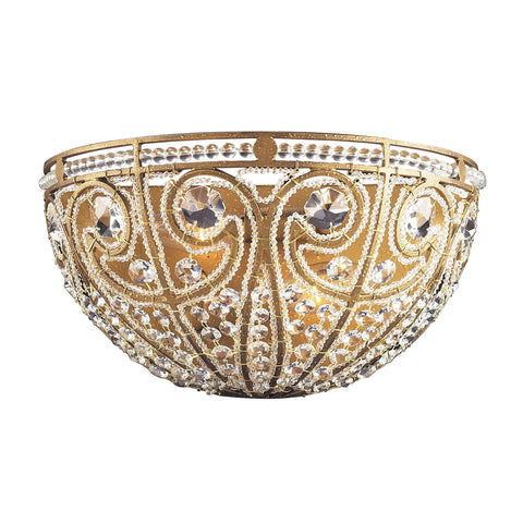 2 Light Wall Bracket In Dark Bronze