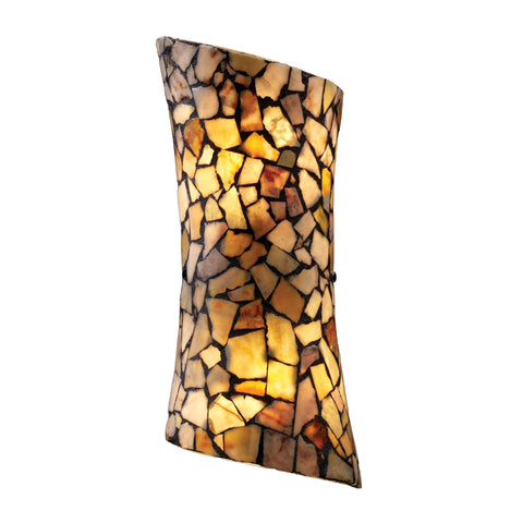 Trego 2-Light Sconce With Multi-Colored Stone In Dark Rust