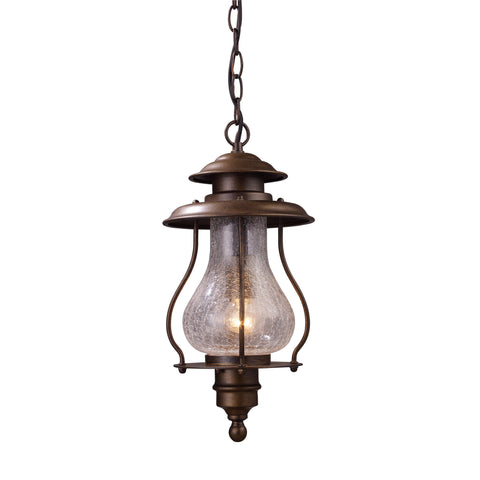 Wikshire 1-Light Outdoor Pendant In Coffee Bronze