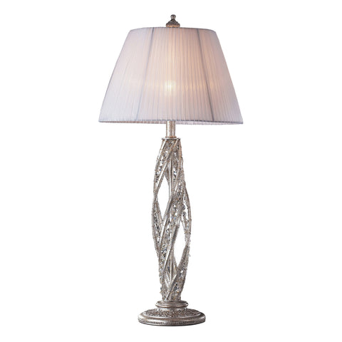 1 Light Table Lamp In Sunset Silver And Crystal Accents